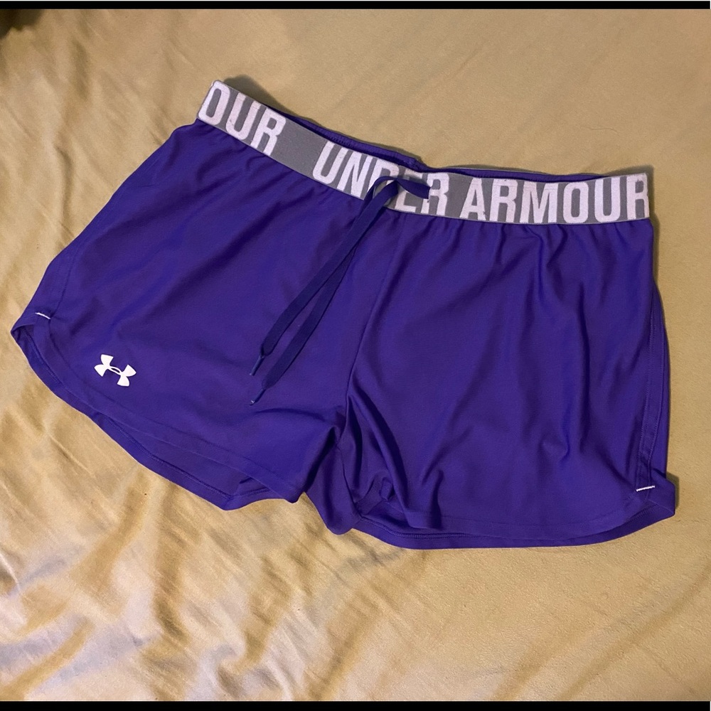 Purple Under Armor shorts